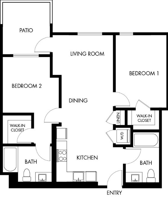 G12 Apartments_Los Angeles CA_Floor Plans_Two Bedroom Two Bathroom_6 G12 Apartments_Los Angeles CA_Floor Plans_Two Bedroom Two Bathroom_6